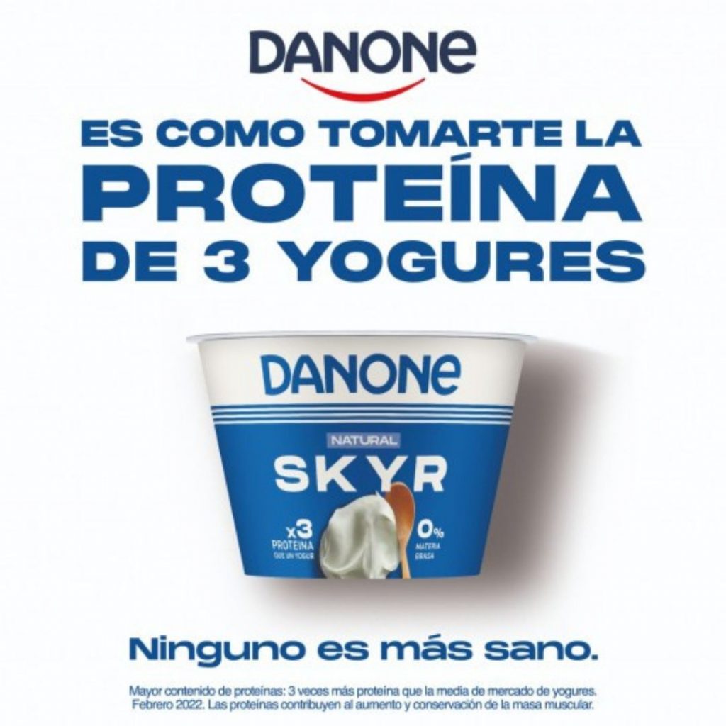 DANONE + Proteina Yogur 0 % materia grasa con proteína de origen